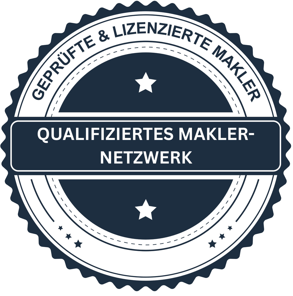 Siegel für qualifiziertes und lizensiertes Makler Netzwerk